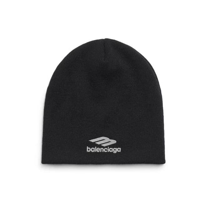 Balenciaga 3B Sports Icon Beanie - Black