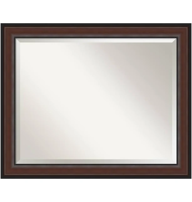 Amanti Art Harvard Walnut Wall Mirror
