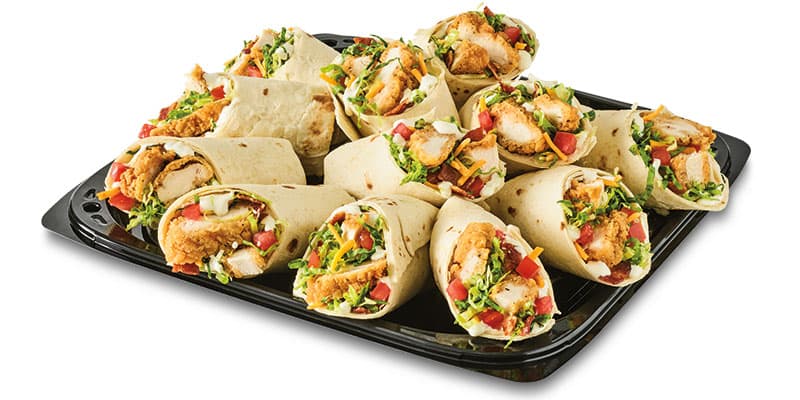 Crispy Chicken Strips Wrap Platter