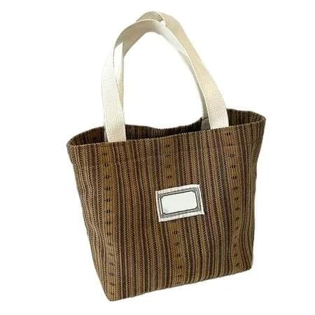 Canvas Striped Tote Bag