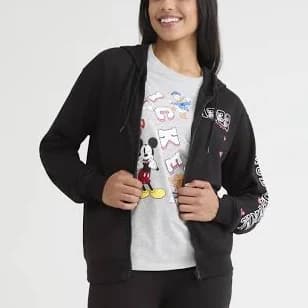 Mickey Mouse Women's Fleece Zip Up Hoodie