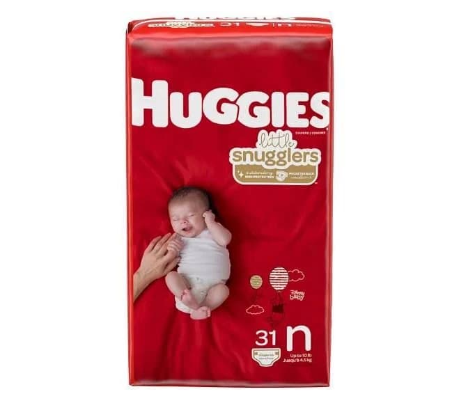 Huggies Little Snugglers Size 2 Diapers Newborn / Case 4PK