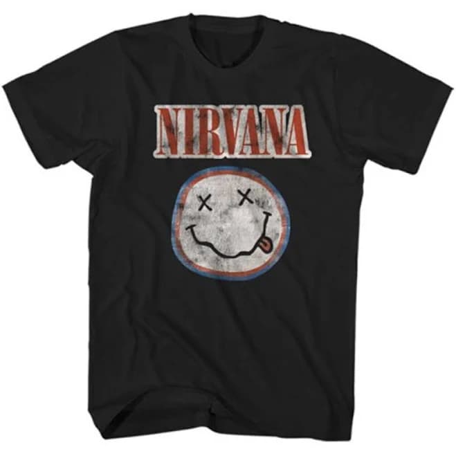Nirvana Men's Distressed Logo T-Shirt