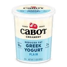 Cabot Low Fat Plain Greek Yogurt, 2 lb