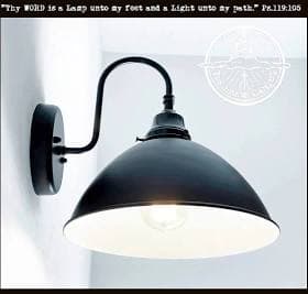 Large Black Enamel Farmhouse Wall Sconce Lighting