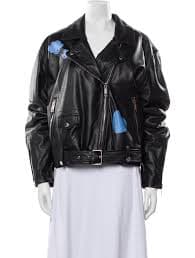 Moschino Jeans Leather Biker Jacket w/ Tags - Black Jackets, Clothing - WMJ26693 | The RealReal