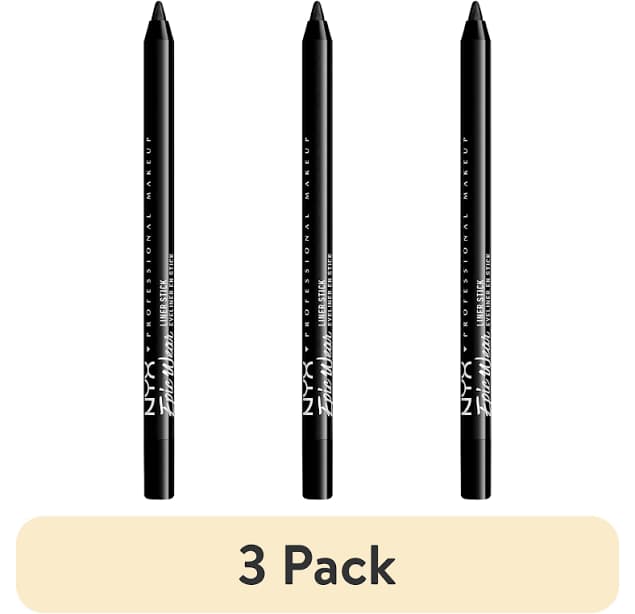 (3 pack) NYX Professional Makeup Epic Wear Liner Sticks, Long-Lasting Waterproof Eyeliner Pencil, Pitch Black, 1 Count, Size: 0.16 oz