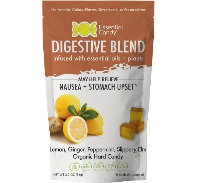 Bulk - Essential Candy, Digestive Blend - Nausea Stomach Upset, Hard Candy - 3 OZ 4 Pack