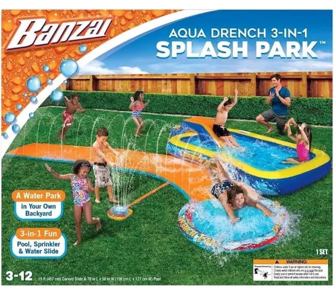 Banzai 3-in-1 Aqua Drench Splash Park