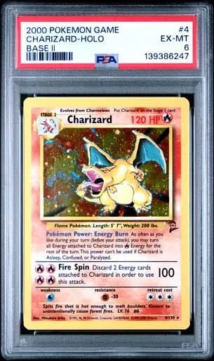 CHARIZARD Base Set 2 Holo PSA 6
