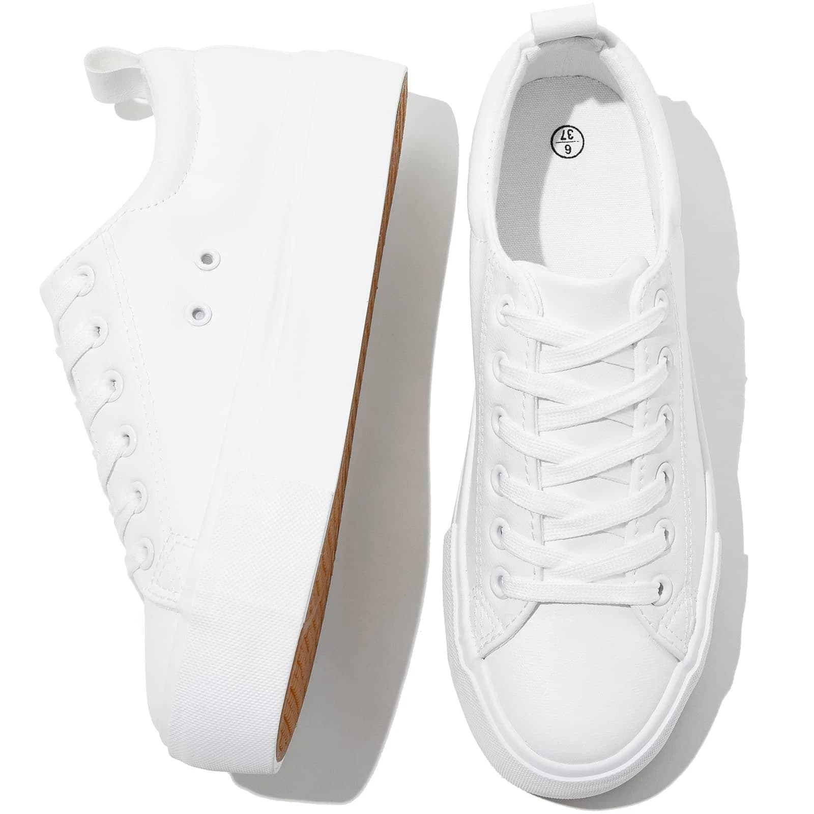 Women's Platform PU Leather Sneakers