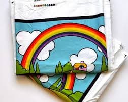 Vintage Finlandia Rainbow Fabric 70s 80s Childrens Pop Graphic Marimekko Style Scandinavian Decor - Etsy Denmark