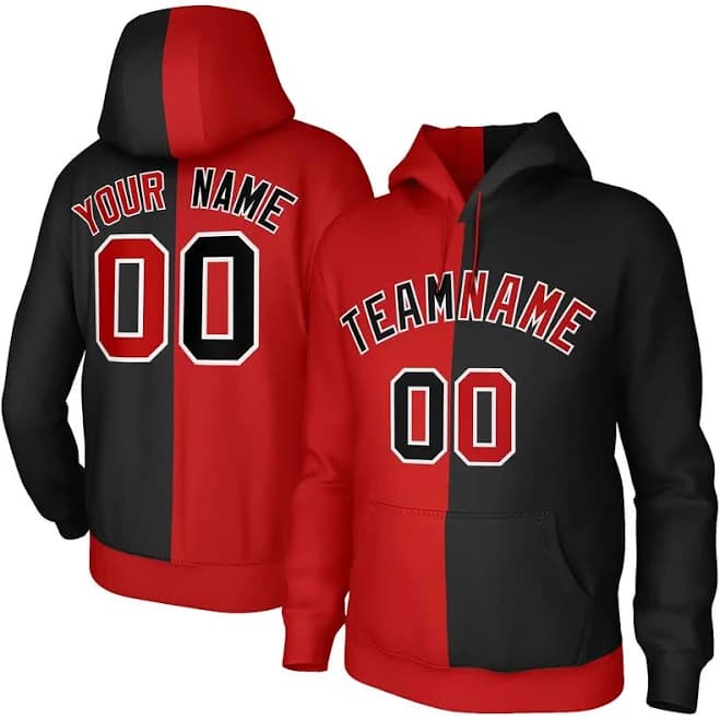 Split Stitched Sportwear Pullover Hoodie