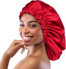 Fittia Silk Satin Bonnet for Sleeping, Double Layer Adjustable Silk Hair Bonnet for Men Women Sleeping, Suitable for Medium Curly Frizzy Wavy Hair, Satin Sleep Cap Hair Wrap, Black : Amazon.sg: Beauty