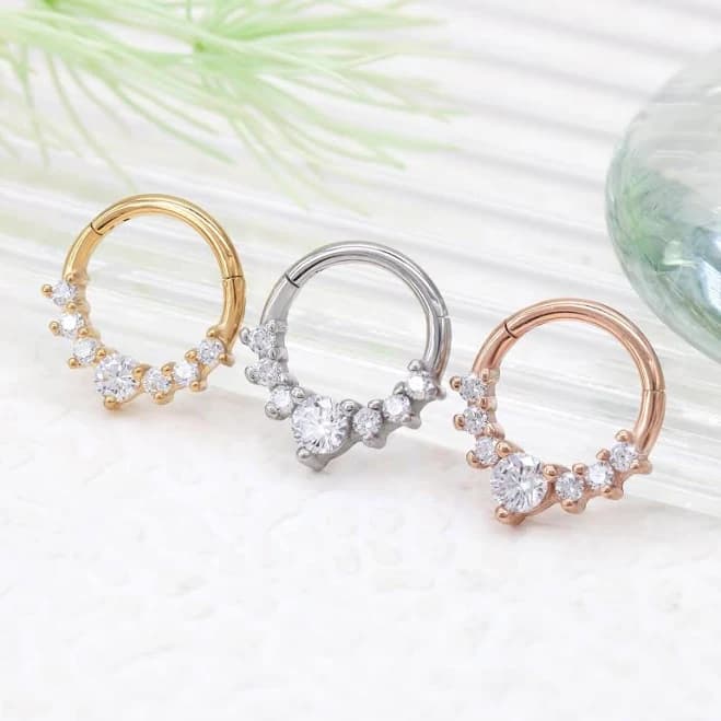 Sparkling Gem Clicker Septum Earring