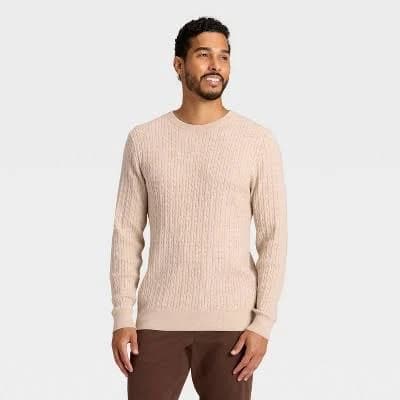 Goodfellow & Co Men's Soft Knit Cable Sweater