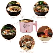 POINTERTECK Electric Hot Pot with Steamer 55oz Non-stick Mini Electric Cooker 2 Speed Electric Noodles Pot with Over Heating Boil Dry Protection for Noodles Cooking - Walmart.com