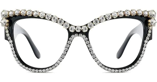 Ublins Women's Cateye Rhinestone Frame