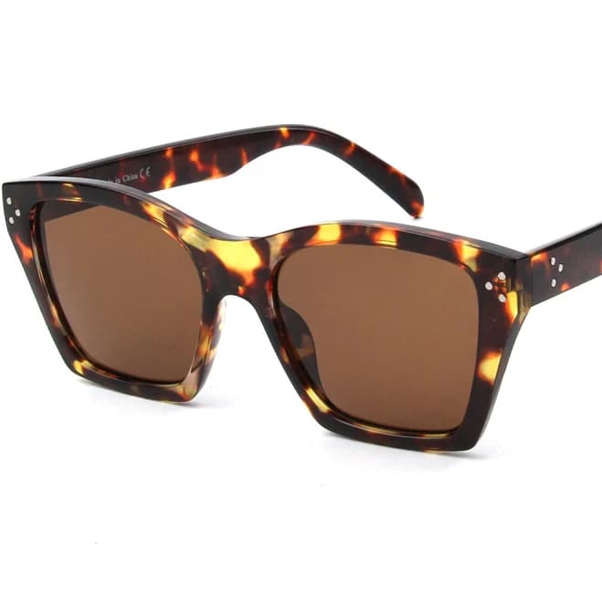 Demopolis Women's Square Retro Cat Eye Sunglasses