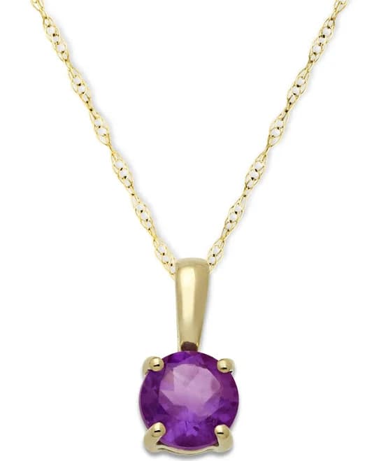 Macy's Birthstone Pendant in 14k Gold or 14k White Gold