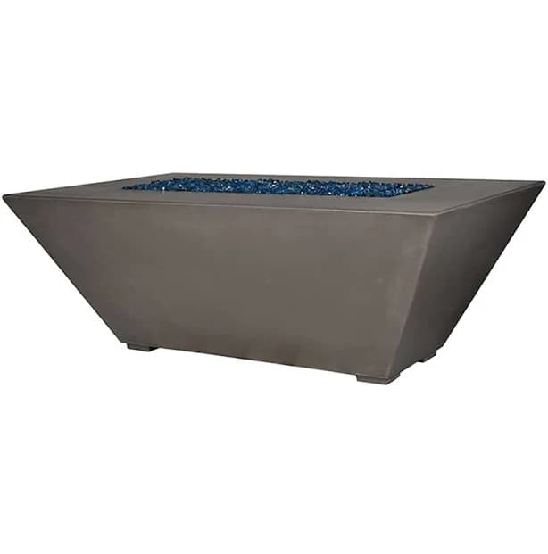 Fire by Design 60" Geo Rectangle Cobalt Blue Finish Natural Gas Fire Pit Table - Match Light