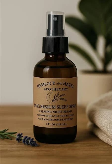 Magnesium Sleep Spray | Lavender Calming Mist | Natural Aromatherapy 4 oz