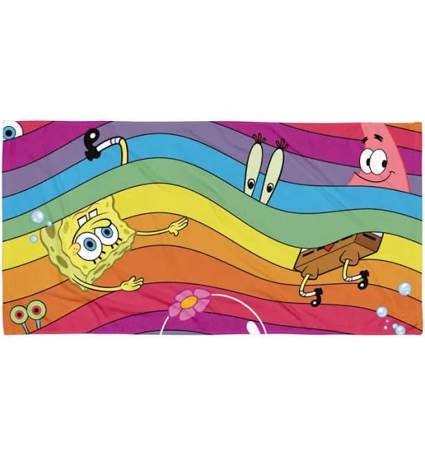 SpongeBob Squarepants Good Vibes Beach Towel