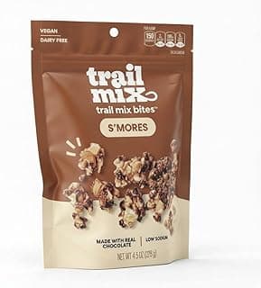 S'mores Trail Mix Cluster Bites: Cinnamon Cracker, Almonds, Cashews, Chocolate Chips, Vegan & Dairy Free Nut Snack Snacking Desert Food, Well Market 4.5oz Bag