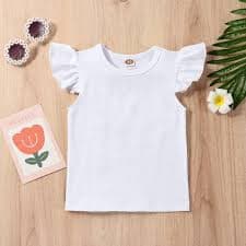 Amazon.com: LYQTloml Toddler Baby Girls Ruffle Sleeve Shirt Plain Solid Sleeveless Tshirt Top Blouse Kids Casual Clothes 2PCS: Clothing, Shoes & Jewelry