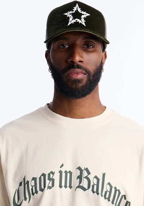 Fashion Nova Men's Barbwire Velvet Snapback Hat