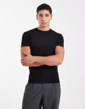 ASOS DESIGN essentials muscle fit T-shirt in charcoal | ASOS