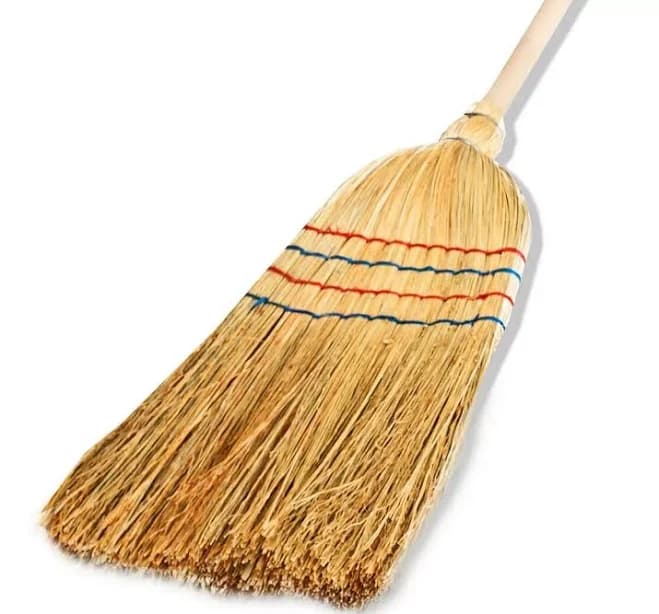 135cm Long Handle Corn Broom Sweeping Brush Yard Brush Straw Broom