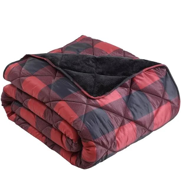 Coleman Oversized Cozy Warm Outdoor & Indoor Water Repellent Eazy Care Reversible Red/Black