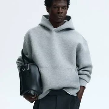 H&M Men's Loose-Fit Scuba Hoodie