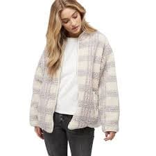 Plaid Zipper Jacket Cream Multi Colored – Golden Hour Gift Co