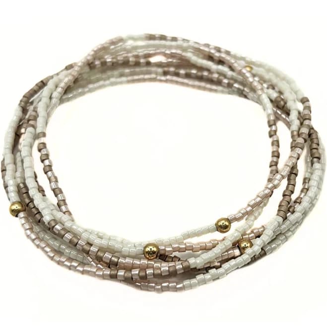 Maui in Palest 7 Stack Beaded Bracelet