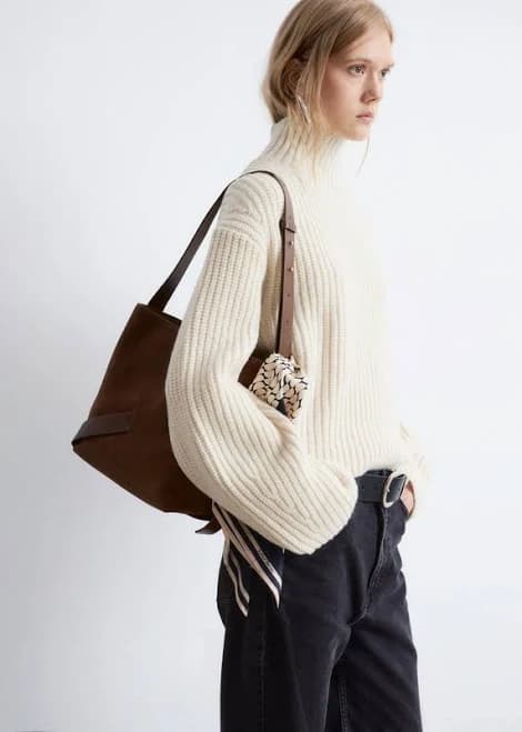 & Other Stories Suede Bucket Bag