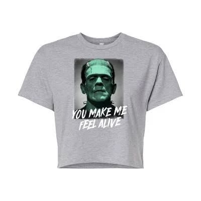 Universal Frankenstein Cropped Graphic T-Shirt