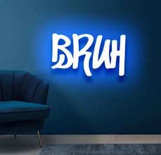 Bruh Neon Sign Neon lights Neon lights for room neon lights for room name light lights