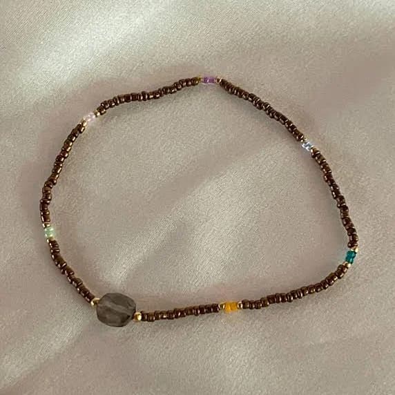 Cocoa Seed Bead Bracelet