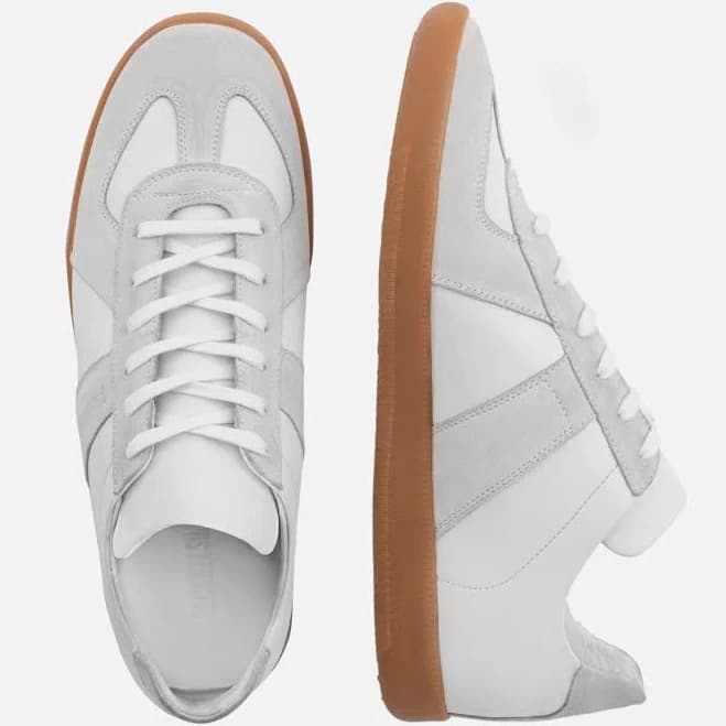 Beckett Simonon Men's Morgen Leather/Suede Sneakers with Gum Sole