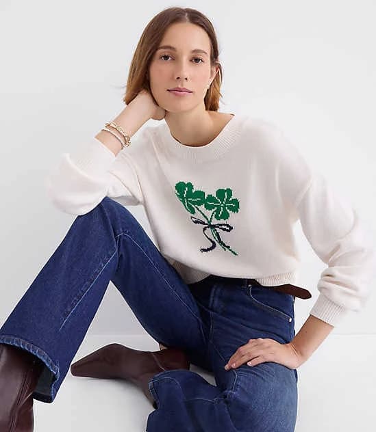 Loft Clover Bouquet Sweater