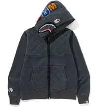 A Rising BAPE Military Shark Full Zip Hoodie