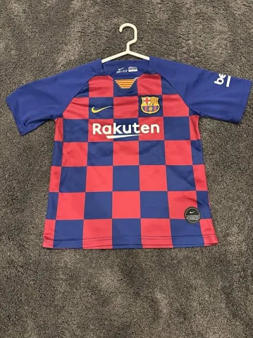 2019-20 Nike Barcelona Home Jersey Rakuten Youth 26