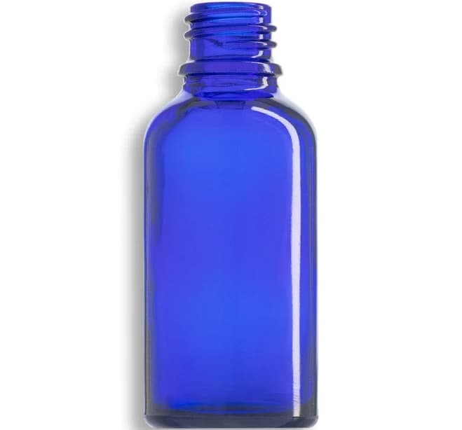 30ml Blue Euro Round Glass Bottle