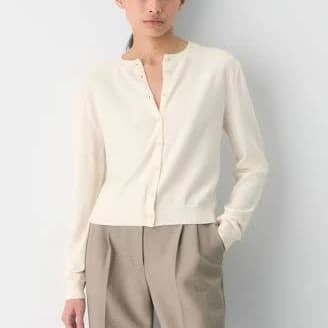 Aritzia Women's Bare Merino Wool Crew Cardigan