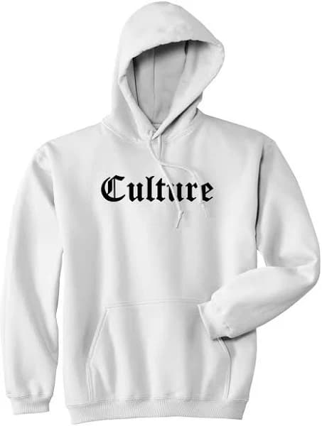 Culture Gothic Font Pullover Hoodie