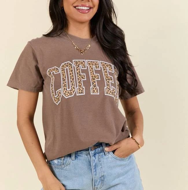 Pink Lily Leopard Print Tee