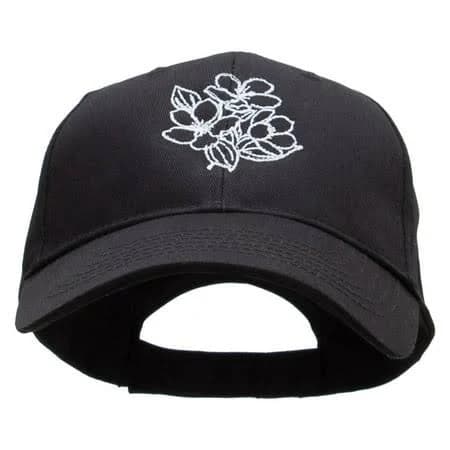 e4Hats Low Profile Structured Flower Embroidered Cap