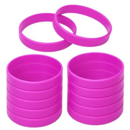 Gogo 12 Pcs Adult Rubber Bracelets